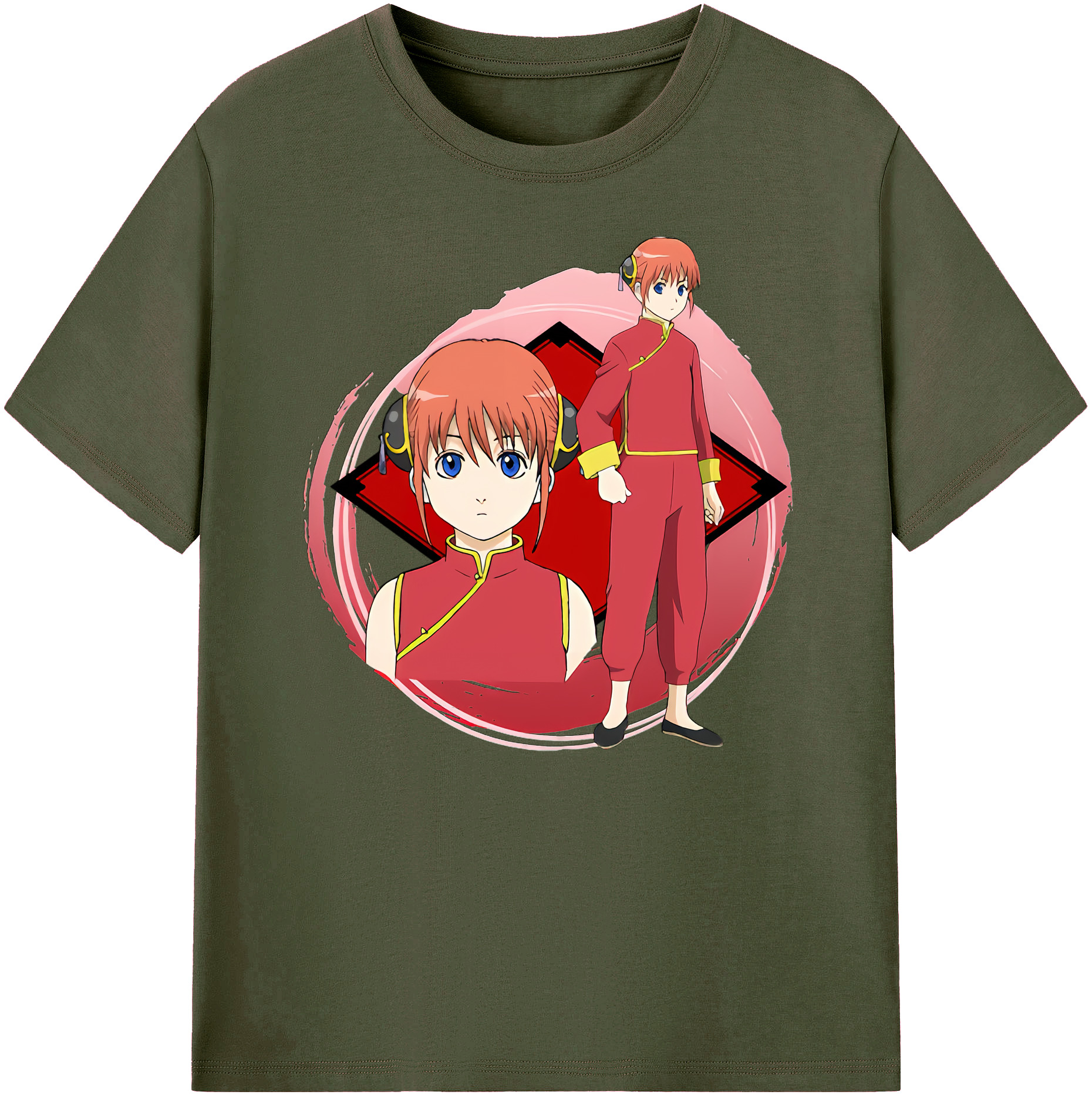 （画像用） ぎんたま 坂田銀時（さかたぎんとき） 神楽 志村新八（しむら しんぱち） GINTAMA Sakata Gintoki Kagura Shimura Shinpachi 綿100％ メンズ半袖Tシャツ｜肌触りやわらか＆通気性